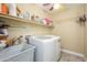 Functional laundry room features a utility sink and a white washing machine at 4626 W Altadena Ave, Glendale, AZ 85304
