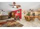 Open floorplan with a living room, eat-in kitchen and eclectic decor at 4626 W Altadena Ave, Glendale, AZ 85304