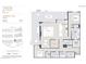 Detailed floor plan showcasing a 2-bedroom, 3-bath layout with den, terrace, and modern amenities at 5050 N Camelback Ridge Dr # 2101, Scottsdale, AZ 85251