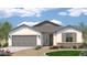 Charming single-story home showcasing a neutral color palette, complemented by desert landscaping and a welcoming two-car garage at 1172 E Ridgerock St, Casa Grande, AZ 85122