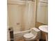Clean bathroom features a standard tub/shower combo, toilet, and pedestal sink at 13041 N 51St Dr, Glendale, AZ 85304