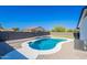Sparkling pool with desert landscape and block wall at 1720 W Behrend Dr, Phoenix, AZ 85027