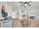 Spacious open-concept living space with dining area and stylish furnishings, great for modern living at 20100 N 78Th Pl # 3103, Scottsdale, AZ 85255