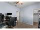A clean bedroom with a walk-in closet, neutral walls, and plush carpeting at 3936 E Narrowleaf Dr, Gilbert, AZ 85298
