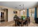 Cozy dining room with warm paint and bright natural light at 3936 E Narrowleaf Dr, Gilbert, AZ 85298