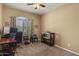 Office area with a large window providing natural light for working at 3936 E Narrowleaf Dr, Gilbert, AZ 85298