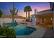 Backyard pool featuring a spa, patio area and desert landscaping at 5345 E Mclellan Rd # 123, Mesa, AZ 85205