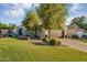 Inviting single-story home with lush green lawn, mature trees, and charming curb appeal at 5711 E Gable Ave, Mesa, AZ 85206