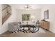 Bright living room featuring modern decor, light wood floors, and a cozy seating arrangement at 1410 S Boulder St # A, Gilbert, AZ 85296