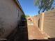 Side yard with block wall fencing at 2981 S 257Th Ave, Buckeye, AZ 85326