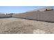 Spacious backyard featuring gravel landscaping and a tall block wall for privacy at 43205 W Oster Dr, Maricopa, AZ 85138