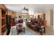 Inviting living room with fireplace, comfortable seating, and backyard access at 5212 S Monte Vista St, Chandler, AZ 85249