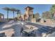 Fantastic community water park with a tower, water slides, splash pad, and comfortable seating at 6359 S Forest Ave, Gilbert, AZ 85298