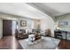 Inviting living room with stylish decor, comfortable seating, and great natural light at 811 E Eugie Ave, Phoenix, AZ 85022