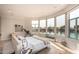 Spacious bedroom featuring expansive windows with lake views at 1502 E Treasure Cove Dr, Gilbert, AZ 85234