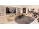 Spacious living room features luxurious furniture, marble floors and bright natural light at 1502 E Treasure Cove Dr, Gilbert, AZ 85234