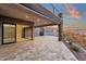 Expansive covered patio featuring stone columns, recessed lighting, and scenic mountain views at 16119 N Desert Fox Pkwy, Fountain Hills, AZ 85268