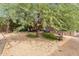 Backyard with gravel, patio furniture, and mature trees at 154 W Hayden Park Rd, San Tan Valley, AZ 85143