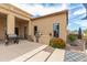 Back patio featuring built-in BBQ, desert landscaping, and covered area for relaxing in a great outdoor space at 2255 N Hillridge --, Mesa, AZ 85207