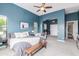 Relaxing main bedroom with large windows, soft carpet, and spacious layout at 2255 N Hillridge --, Mesa, AZ 85207