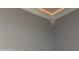Detailed view of a corner ceiling with crown molding and ambient lighting at 35743 W Cartegna Ln, Maricopa, AZ 85138