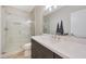 Modern bathroom featuring a glass-enclosed shower, quartz counters, and sleek fixtures at 4040 E Mclellan Rd # 16, Mesa, AZ 85205