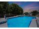 Inviting pool with jacuzzi and basketball hoop, surrounded by lush landscaping, perfect for outdoor fun and relaxation at 4040 E Mclellan Rd # 16, Mesa, AZ 85205