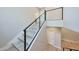 Stylish staircase with wood-look tile and contemporary cable railing at 4040 E Mclellan Rd # 16, Mesa, AZ 85205
