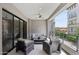 Inviting balcony with comfortable seating, a ceiling fan, and open views at 5250 E Deer Valley Dr # 247, Phoenix, AZ 85054