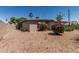 Charming backyard with desert landscaping, block fencing, and lush bougainvillea for a serene outdoor oasis at 5420 N Granite Reef Rd, Scottsdale, AZ 85250