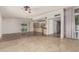 Open-concept living room featuring a kitchen and dining area at 5420 N Granite Reef Rd, Scottsdale, AZ 85250