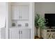 Built-in cabinets and TV console in the living room provides ample storage and display space at 11019 E Tiburon Ave, Mesa, AZ 85212