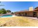 Backyard with pool, covered patio, perfect for outdoor relaxation and entertainment at 1735 E Hope St, Mesa, AZ 85203