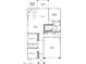 Layout of the home featuring three bedrooms, two bathrooms, a kitchen, and a two-car garage at 2988 E Mecklenburg Way, San Tan Valley, AZ 85143