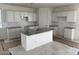This modern kitchen features white cabinets, granite countertops, and a center island with sink at 2988 E Mecklenburg Way, San Tan Valley, AZ 85143