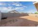 Large backyard with ample space for outdoor activities and potential landscaping at 37790 W Santa Clara Ave, Maricopa, AZ 85138