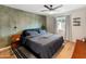 Cozy main bedroom with stylish wall accents and ample natural light at 7802 E Hubbell St, Scottsdale, AZ 85257