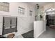 Modern bathroom with glass shower, tile accent wall, and heated towel rack at 8132 W Hatfield Rd, Peoria, AZ 85383