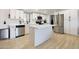 Modern kitchen features white cabinets, stainless steel appliances, and a center island, perfect for cooking and entertaining at 12810 N 20Th St, Phoenix, AZ 85022