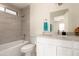 Updated bathroom with stylish vanity, tiled shower, and modern fixtures at 2130 W Colter St, Phoenix, AZ 85015