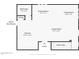 First floor layout showing kitchen, dining room, living room, bathroom, pantry, and entry with stairs at 2821 S Skyline Dr # 157, Mesa, AZ 85212