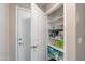 Walk-in pantry with ample shelving for organized storage and easy access to kitchen supplies at 2821 S Skyline Dr # 157, Mesa, AZ 85212