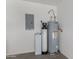 The utility room features a water heater, water softener and electrical panel at 2821 S Skyline Dr # 157, Mesa, AZ 85212