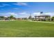 Expansive green lawn with playground, ramada, and common area facilities is a central gathering space at 29161 N Lilly Ln, San Tan Valley, AZ 85143
