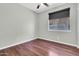 Cozy bedroom featuring a ceiling fan and natural light from the window for a comfortable retreat at 4323 S Ranger Trl, Gilbert, AZ 85297