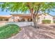 Backyard with a covered patio and desert landscaping, offering privacy and low maintenance at 20215 N Mariposa Way, Surprise, AZ 85374