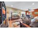 Bright living area featuring stylish furniture, hardwood floors, and sliding glass doors at 20215 N Mariposa Way, Surprise, AZ 85374