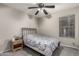 Bedroom with carpet and ceiling fan at 2343 E Morelos St, Chandler, AZ 85225