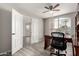 Bright home office space featuring a ceiling fan and lots of natural light at 2343 E Morelos St, Chandler, AZ 85225
