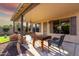 Covered patio featuring comfortable seating, perfect for outdoor relaxation and entertaining at 2343 E Morelos St, Chandler, AZ 85225